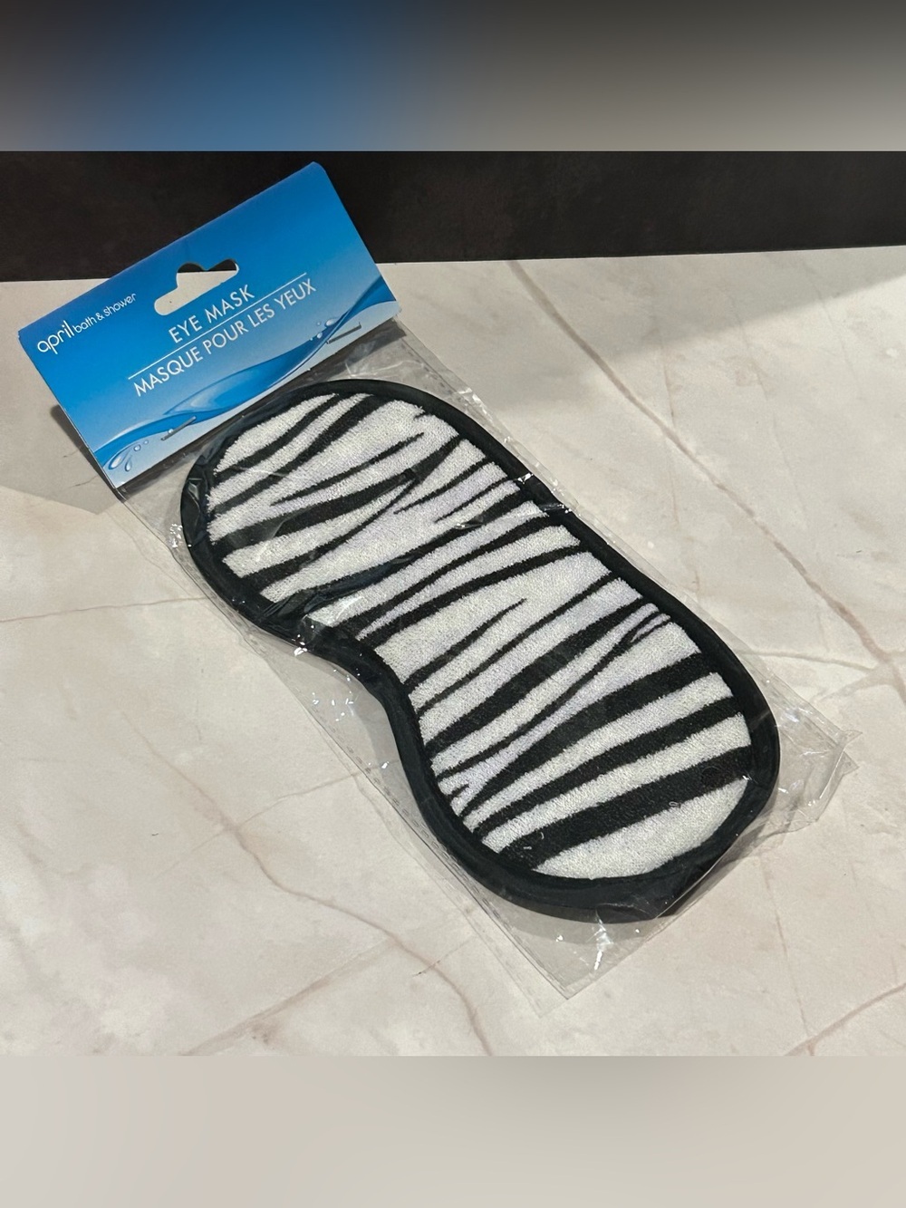 april bath & shower Black and White Zebra Sleep Eye Mask